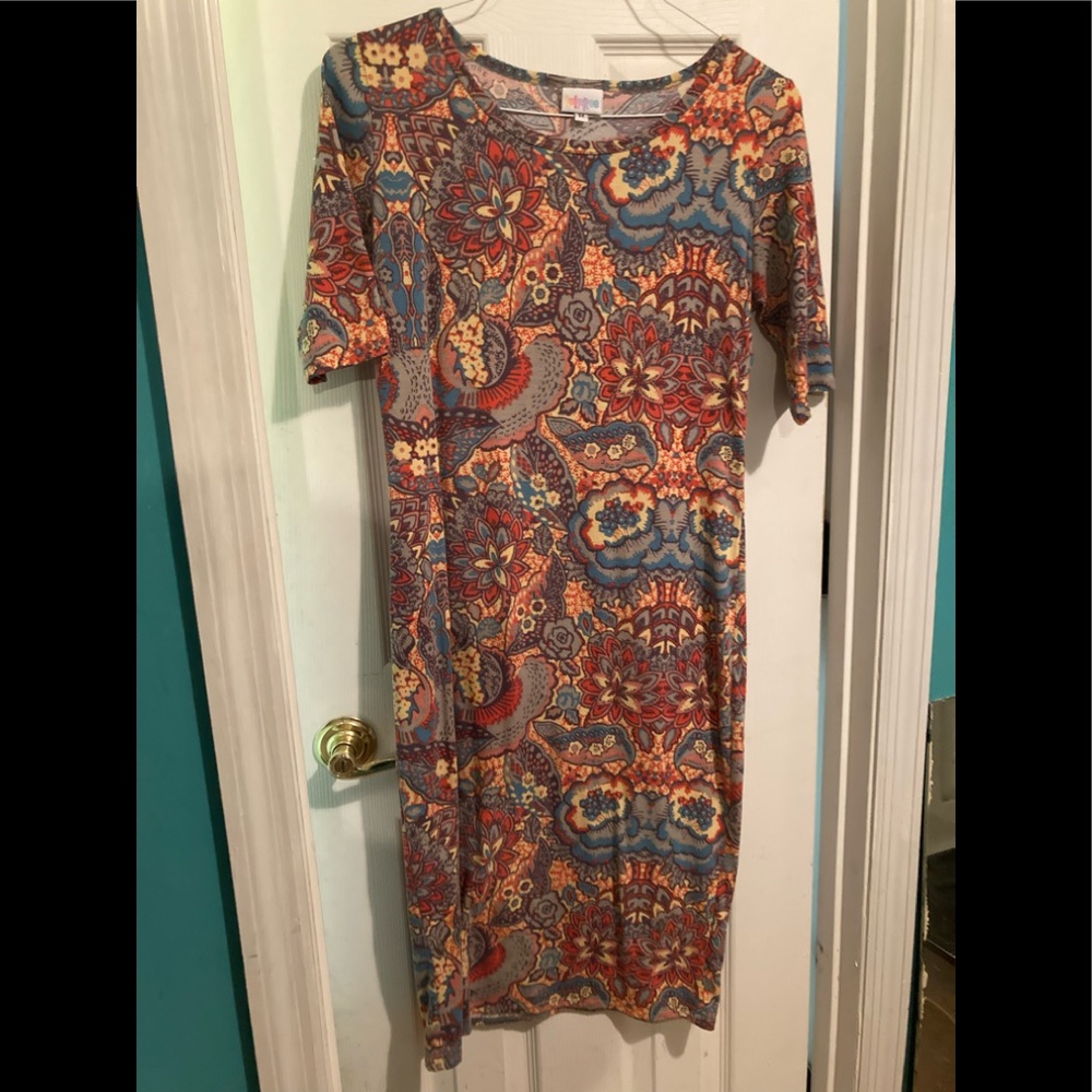 LuLaRoe Julia Floral Dress Medium